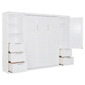 Contemporary Queen Murphy Bed with Integrated Closet and Storage Drawers