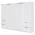 Contemporary Queen Murphy Bed with Integrated Closet and Storage Drawers