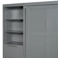 Contemporary Queen Murphy Bed with Integrated Closet and Storage Drawers