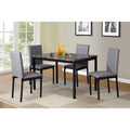 Contemporary 5-Piece Dining Set Featuring Rectangular Table and 4 High-Back Chairs