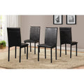 Contemporary 5-Piece Dining Set Featuring Rectangular Table and 4 High-Back Chairs