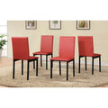 Contemporary 5-Piece Dining Set Featuring Rectangular Table and 4 High-Back Chairs