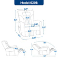 Beige Power Recliner Chair with 270° Swivel, Rocking Function, Lumbar & Neck Support Pillow, USB and Type-C Charging Ports