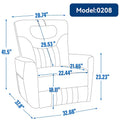 Beige Power Recliner Chair with 270° Swivel, Rocking Function, Lumbar & Neck Support Pillow, USB and Type-C Charging Ports