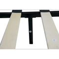 King Size Upholstered Platform Bed with Button-Tufted Linen Headboard