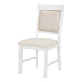 Vintage White 5-Piece Wooden Dining Set with Extendable Table and 4 Chairs