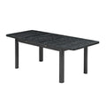 7-Piece Extendable Wooden Dining Table Set in Black and Gray with 6 Chairs