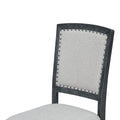7-Piece Extendable Wooden Dining Table Set in Black and Gray with 6 Chairs