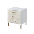 Solid Wood 3-Drawer Bachelors Chest - Stylish Storage Cabinet with Wooden Handles for Bedroom and Living Room