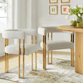 Set of 2 Chenille Upholstered Armchairs