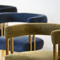 Set of 2 Chenille Upholstered Armchairs