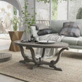 Denhour 48-Inch Vintage Grey Farmhouse Coffee Table - DH BASIC Collection