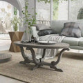 Denhour 48-Inch Vintage Grey Farmhouse Coffee Table - DH BASIC Collection