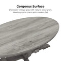Denhour 48-Inch Vintage Grey Farmhouse Coffee Table - DH BASIC Collection