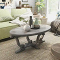 Denhour 48-Inch Vintage Grey Farmhouse Coffee Table - DH BASIC Collection