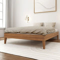 Full-Size Platform Bed with Plank and Beam Design