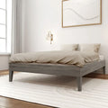 Full-Size Platform Bed with Plank and Beam Design