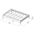 Full-Size Platform Bed with Plank and Beam Design