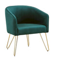 Bette Velvet Accent Chair with Gold Finish by iNSPIRE Q Bold