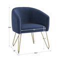 Bette Velvet Accent Chair with Gold Finish by iNSPIRE Q Bold