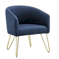 Bette Velvet Accent Chair with Gold Finish by iNSPIRE Q Bold