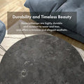 Lars Contemporary Round Coffee Table with Marble Top and Sturdy Metal Base by Furniture of America