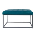 SEI Furniture Healy Tufted Ottoman in Faux Leather