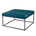 SEI Furniture Healy Tufted Ottoman in Faux Leather