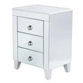 SEI Furniture Churchill Mid-Century Modern Mirrored Side Table with Storage Compartment
