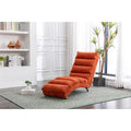 Linen Indoor Chaise Lounge Chair - Dimensions: 58.27" x 21.65" x 34.25"