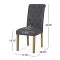 Set of 2 Aruda Upholstered Dining Chairs by Christopher Knight Home