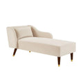 Contemporary Velvet Upholstered Chaise Lounge Chair - Dimensions: 29.5" x 55.9" x 28.7"