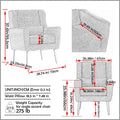 Contemporary Upholstered Accent Chair with Foam Filling for Living Room - Dimensions: 28.74 x 24.21 x 37.60 inches