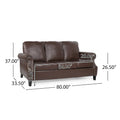 Christopher Knight Home Dowd Faux Leather 3-Piece Club Chair and Sofa Set
