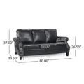 Christopher Knight Home Dowd Faux Leather 3-Piece Club Chair and Sofa Set