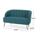 Christopher Knight Home Lupine Contemporary Fabric Loveseat with Hairpin Legs