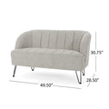 Christopher Knight Home Lupine Contemporary Fabric Loveseat with Hairpin Legs