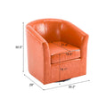 Christopher Knight Home Daymian Swivel Club Chair - Dimensions: 29" D x 30.2" W x 30.5" H