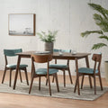 Christopher Knight Home Alma Mid-Century 5-Piece Wooden Rectangular Dining Set