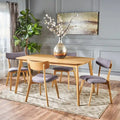 Christopher Knight Home Alma Mid-Century 5-Piece Wooden Rectangular Dining Set