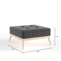 Christopher Knight Home Carson Lund Mid-Century Tufted Fabric Square Ottoman