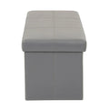 American Furniture Classics Foldable Tufted Storage Bench - Gunmetal Gray