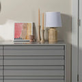 Modern 6 Drawer Dresser with Channeled Front Design