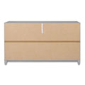 Modern 6 Drawer Dresser with Channeled Front Design