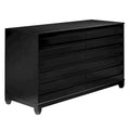 Modern 6 Drawer Dresser with Channeled Front Design