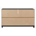 Modern 6 Drawer Dresser with Channeled Front Design