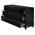 Modern 6 Drawer Dresser with Channeled Front Design