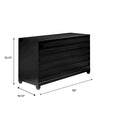 Modern 6 Drawer Dresser with Channeled Front Design