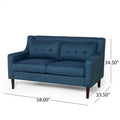 Christopher Knight Home Galene Modern Fabric Loveseat - Dimensions: 58"W x 33.5"L x 34.5"H