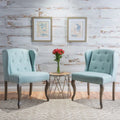 Set of 2 Niclas Wingback Studded Fabric Accent Chairs by Christopher Knight Home